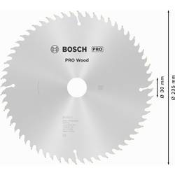 Bosch Accessories Optiline Wood 2608641192 tvrdokovový pilový kotouč 235 x 30 x 2.8 mm Počet zubů (na palec): 60 1 ks