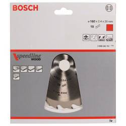 Bosch Accessories Standard for Wood Speed 2608640787 tvrdokovový pilový kotouč 160 x 20 x 2.4 mm Počet zubů (na palec): 18 1 ks