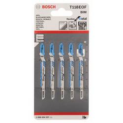 Bosch Accessories 2608634237 Pilový plátek do kmitací pily T 118 EOF - Flexible for Metal 5 ks
