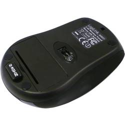 LogiLink Mini optická myš, přenos bezdrátový, 3 tlačítko, 1600 dpi, černá