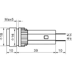 TRU COMPONENTS 140386 indikační LED zelená 230 V/AC