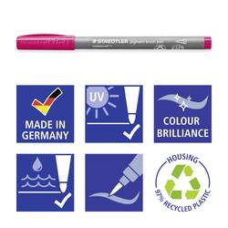 Staedtler pigment brush pen Nature Colour 371 C12-3 popisovač barevná , přírodní 12 ks