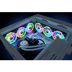 Thermaltake CL-F143-PL12SW-A PC větrák s krytem černá, transparentní, RGB (š x v x h) 120 x 120 x 25 mm vč. ovládání RGB osvětlení