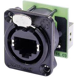 Neutrik NE8FDP-B Datový konektor RJ45 EtherCon® série D NE8FDPB zásuvka, rovná NE8FDP-B počet pólů: 8P8C Počet pólů 8 černá 1 ks
