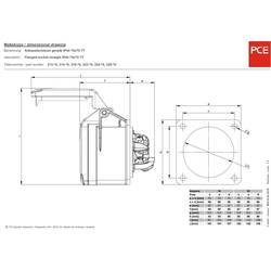 PCE 325-6tt CEE zásuvka, 32 A, 5pólová, 400 V, 1 ks