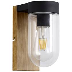 Brilliant Cabar 96372/76 venkovní nástěnné osvětlení LED E27 dřevo (tmavé), černá