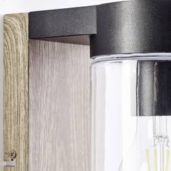 Brilliant Cabar 96372/76 venkovní nástěnné osvětlení LED E27 dřevo (tmavé), černá