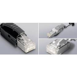 Telegärtner 100007451, RJ45 konektor, zástrčka, rovná, počet pólů: 8P8C, čiré sklo, 1 ks