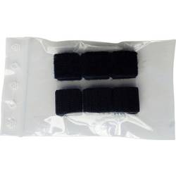TRU COMPONENTS 682-330-Bag čtvercové suché zipy, lepicí, háčková a flaušová část, (d x š) 20 mm x 20 mm, černá, 8 pár