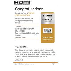 PremiumHDMI 4k / Ultra HD kabel3.00 mčernáSpeaKa Professional