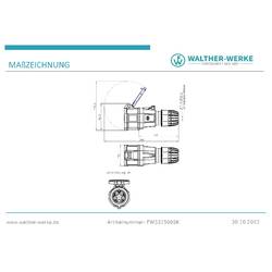 Walther Werke FW331506SK FW331506SK CEE propojka, 32 A, 5pólová, 200 V, 415 V, 1 ks