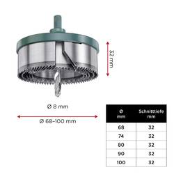 kwb 499700 vrtací korunka 5dílná 68 mm, 74 mm, 80 mm, 90 mm, 100 mm 1 ks