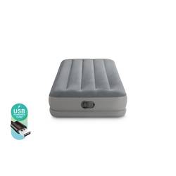 Intex 64112 TWIN DURA-BEAM PRESTIGE AIRBED W/FASTFILL USB PUMP Nafukovací postel (d x š x v) 1910 x 990 x 300 mm šedá