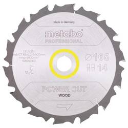 Metabo Power cut wood - professional 628292000 pilový kotouč 165 x 20 x 1.4 mm Počet zubů (na palec): 14 1 ks