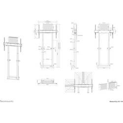 Neomounts WL55-875BL1 držák na zeď pro monitor 1 Displej: (s) 94,0 cm (37) - 261,6 cm (103) černá s pohonem, nastavitelná výška