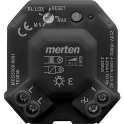 Merten MEG5300-0001 stmívač pod omítku Vhodné pro svítidlo: halogenová žárovka, žárovka, LED žárovka černá