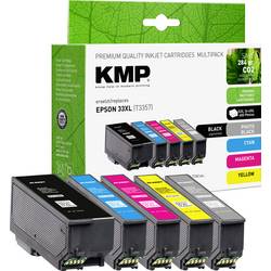 KMP Ink náhradní Epson 33XL, T3357, T3351, T3361, T3362, T3363, T3364 kompatibilní kombinované balení černá, azurová, purppurová, žlutá E216VX 1633,4055