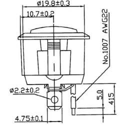TRU COMPONENTS TC-R13-112DL-02 1587931 kolébkový přepínač do auta, 1x zap/vyp/zap, 12 V/DC, 20 A