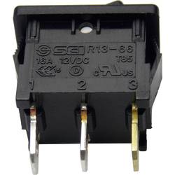 TRU COMPONENTS 1587832 kolébkový spínač TC-R13-66B2-02 B/B 12 V/DC 16 A 1x vyp/zap s aretací 1 ks