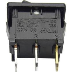 TRU COMPONENTS 1587848 kolébkový spínač TC-R13-66B2-02 B/B 12 V 16 A 1x vyp/zap s aretací 1 ks