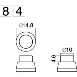 TRU COMPONENTS TC-R13-84B-05BK, 1587725 tlačítkový spínač, 10.2 mm, 250 V/AC, 1 A, 1 ks