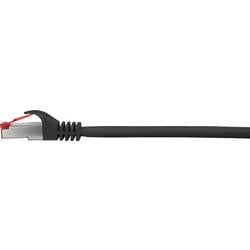 Renkforce RF-4737382 RJ45 síťové kabely, propojovací kabely CAT 6 S/FTP 10.00 m černá s ochranou, pozlacené kontakty, samozhášecí 1 ks