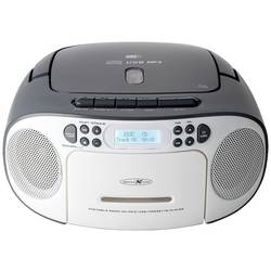 Reflexion CD-Player RCR2260DAB/GR rádio s CD, DAB+, DAB, FM, AUX, CD, kazeta, USB, bílá, šedá