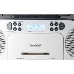 Reflexion CD-Player RCR2260DAB/GR rádio s CD, DAB+, DAB, FM, AUX, CD, kazeta, USB, bílá, šedá
