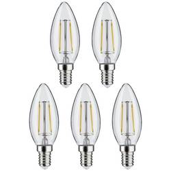 Paulmann 29094 LED Energetická třída (EEK2021) F (A - G) E14 svíčkový tvar 4.8 W teplá bílá (Ø x v) 35 mm x 98 mm vlákno 5 ks