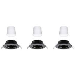 Paulmann 92465 LED vestavné svítidlo, LED, 14.7 W, černá (matná), sada 3 ks