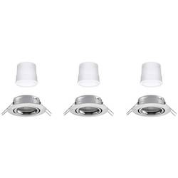 Paulmann 92464 LED vestavné svítidlo, LED, 14.7 W, železo (kartáčované), sada 3 ks