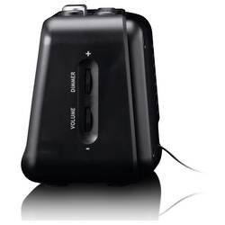 Lenco CR-28BK stolní rádio, FM, AM, FM, USB, funkce alarmu, černá