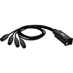 Adam Hall K4CATBOXXF3 DMX, audio adaptér [1x RJ45 - 4x XLR zásuvka 3pólová] 0.3 m