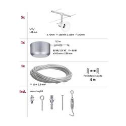 Paulmann Sheela 94136 základní lankový systém GU5.3 50 W LED chrom (matný), opálová