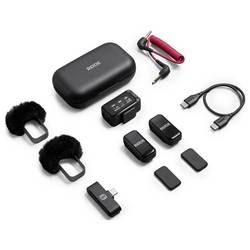 nasazovací sada mikrofonu Rode Wireless Micro Camera Kit Druh přenosu:bezdrátový, bezdrátový montáž patky blesku, vč. kabelu, vč. ochrany proti větru, vč.