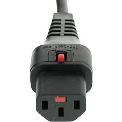 Kash bezpečnostní konektor IEC C13 zásuvka 10 A - úhlová zástrčka s ochranným kontaktem černá 2.00 m 1 ks