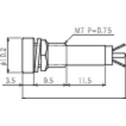 Sedeco B-406 12V RED standardní signálka se žárovkou 12 V červená 1 ks