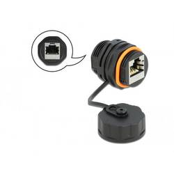 Delock Delock - Netzwerkkoppler - RJ-45 (W) abgedichtet zu RJ-45 (W) Kabelová spojka RJ45 zásuvka ⇔ zásuvka RJ45 Cat. Cat. 6a s uzavíracím víčkem, voděodolná