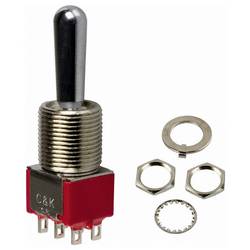 C & K Switches 7203TZQE Toggle Switch 7000 Series 120 V/AC, 28 V/DC 5 A 2x zap/vyp/zap 1 ks Bulk