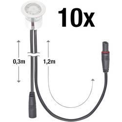 Brilliant G03093/82 Cosa 30 LED vestavné svítidlo, LED, pevně vestavěné LED, 1.5 W, nerezová ocel, sada 10 ks