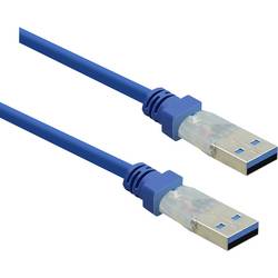 Renkforce USB kabel USB 3.2 Gen1 USB-A zástrčka, USB-A zástrčka 1.00 m modrá pozlacené kontakty RF-4369446