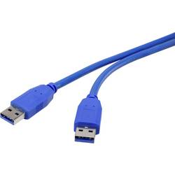 Renkforce USB kabel USB 3.2 Gen1 USB-A zástrčka 0.50 m modrá pozlacené kontakty RF-4369443