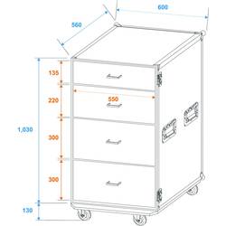Roadinger ODS-1, rollbar case (kufr) (š x v) 600 mm x 1150 mm