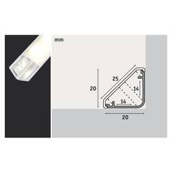 Paulmann 70262 Delta profilový difuzér hliník (d x š) 100 cm x 2 cm Piece 1 ks