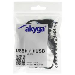 Akyga AK-AD-13 USB Hub 4 porty USB-A USB 2.0 480 MBit/s černá AK-AD-13