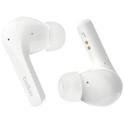 Belkin SoundForm Motion Headset do uší (In Ear) Bluetooth® bílá headset, Nabíjecí pouzdro, odolné vůči potu