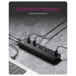 ICY BOX 61076 USB Hub 20 portů USB-A USB 3.0 5 GBit/s černá USB Hub