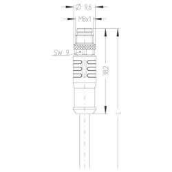 Escha AL-SKPS4-1-AL-SSPS4/S370 Spojovací kabel, 8051914, piny: 4, 1.0 m, 1 ks