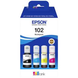 Epson Ink refill 102 EcoTank Multipack originál kombinované balení černá, azurová, žlutá, purppurová C13T03R640