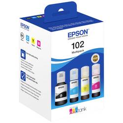 Epson Ink refill 102 EcoTank Multipack originál kombinované balení černá, azurová, žlutá, purppurová C13T03R640